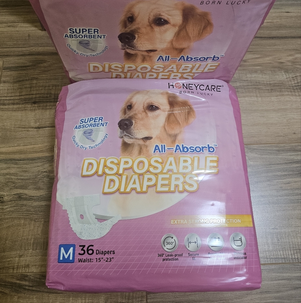 2 Packs HoneyCare All-Absorb Disposable Diapers for female dogs - Picture 6 of 7